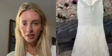 &ldquo;Sono davvero distrutta, il mio abito &egrave; stato svelato a tutti&rdquo;: la sposa denuncia il negozio per l&rsquo;errore, ma i social si dividono