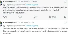 Pullman turistico fuori strada in Svizzera, diversi morti e feriti. La Farnesina sta verificando la presenza di italiani