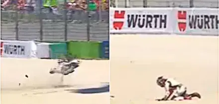 Delusione Bezzecchi: scivola e cade al primo giro nel Gp di San Marino. Come sta e cosa &egrave; successo
