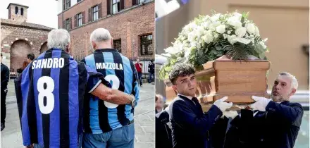 Funerali Sandro Mazzola, l&rsquo;ultimo saluto a una leggenda: il passaggio del feretro tra gli applausi della folla | Video