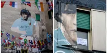 &ldquo;La finestra &egrave; rotta! Inutile gridare&rdquo;: il murales di Maradona a Napoli perde met&agrave; viso pochi giorni dopo il nuovo restauro