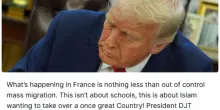 Proteste in Francia, Trump: &ldquo;Colpa dell&rsquo;immigrazione di massa, l&rsquo;Islam vuole prendere il controllo del paese&rdquo;