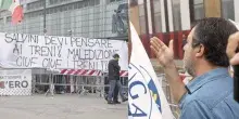 Salvini e Sardone annunciano il presidio contro i centri sociali a Milano. Ma in piazza ci sono meno cinquanta persone. La risposta del Lambretta: &ldquo;Pensi ai treni&rdquo;