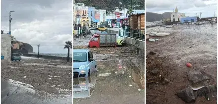 Crisi climatica: pioggia e vento forti colpiscono il Sud. Strade di fango, auto in mare e scuole chiuse in Calabria, Campania, Sicilia e Puglia