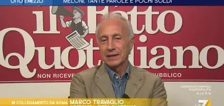 Travaglio a La7: &ldquo;Questo &egrave; il primo centrosinistra che fa opposizione, ma per certi circoletti ne fa troppa. Vogliono rifilargli Renzi e Gentiloni&rdquo;