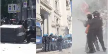 Roma, migliaia di studenti al corteo &ldquo;No Meloni Day&rdquo;: cassonetti per strada e lancio di oggetti contro il ministero dell&rsquo;Istruzione