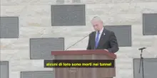 Un contestatore interrompe Netanyahu alla cerimonia del Memorial Day