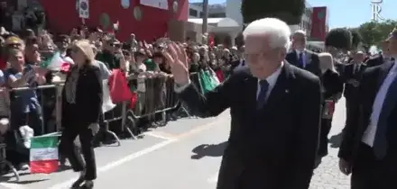 Mattarella a San Severino Marche per le celebrazioni del 25 aprile