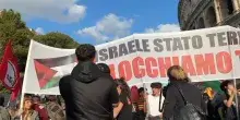 Al Colosseo manifestazione per la Global Sumud flotilla