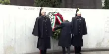 Mattarella depone corona di fiori in memoria vittime terremoto Gemona