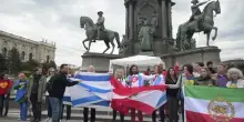 Flash mob a sostegno di Israele durante l&rsquo;Eurovision a Vienna