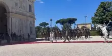 Giorgia Meloni e il premier indiano Modi a Villa Pamphilj