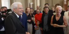 2 giugno, Mattarella saluta artisti e sportivi al Quirinale