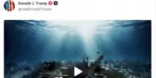 Trump: distrutto esercito dell&rsquo;Iran. Il video IA delle navi affondate