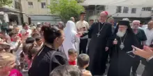Il cardinale Pizzaballa a Gaza City con il Patriarca Teofilo III