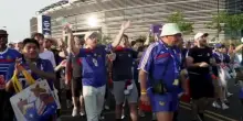 Francia-Svezia 3-0, l&rsquo;esultanza dei tifosi nel New Jersey