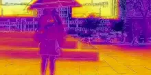 Ondata di caldo in Corea del Sud: Seoul vista tramite una termocamera