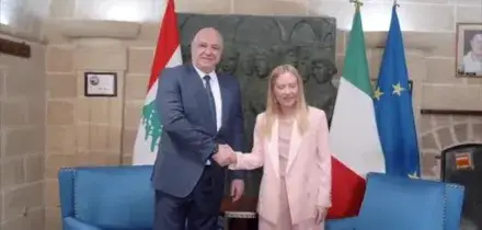 Italia-Libano, Meloni incontra Aoun: sostegno per pace giusta con Israele