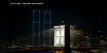 11 settembre, quasi 3.000 droni illuminano lo skyline di New York