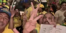 Mega corteo a Rio de Janeiro dei sostenitori di Flavio Bolsonaro