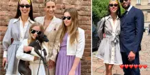 Michelle Hunziker, famiglia riunita alla comunione di Celeste: ma manca papà Tomaso Trussardi. Da Aurora Ramazzotti a Cesare: i look degli invitati