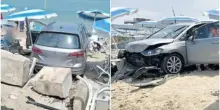 Auto piomba in spiaggia ad Alba Adriatica: alla guida un 83enne, quattro feriti fra i turisti. I gestori: «Domenica sarebbe stata una strage»