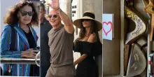Bezos, il regalo speciale di Diane von Furstenberg: una forcola scolpita a mano con i nomi degli sposi in foglia d'oro