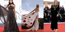 Venezia 2025, pagelle look di stasera: Eva Herzigova dark (6), Elisabetta Gregoraci madre dello sposo (5), Clizia Incorvaia e lo strascico (5)