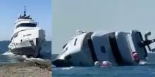 Yacht affonda subito dopo il varo, il proprietario si lancia in mare per salvarsi