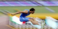 Andrea Dallavalle, medaglia d'argento nel salto triplo con 17.64 ai mondiali di atletica. L'oro sfugge all'ultimo salto con Picardo che vola a 17.91