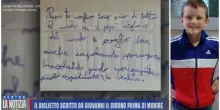 Giovanni ucciso dalla mamma, la letterà al papà il giorno prima di morire: «Ti voglio bene più di tutto il mondo». L'autopsia: non si è difeso