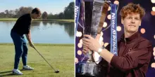 Sinner, allenamento di golf con Edoardo Molinari dopo il trionfo alle Atp Finals e la vacanza sul Garda