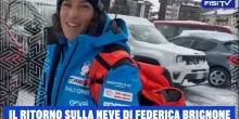 Federica Brignone torna in pista, la campionessa mette gli sci dopo 237 giorni: l'emozione sulla neve