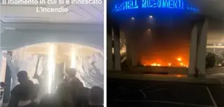 Incendio al matrimonio, i fuochi d'artificio sulla torta scatenano il panico. Ustionato lo sposo, invitati in fuga VIDEO