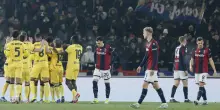 Bologna-Milan, Miranda sbaglia e Rabiot ringrazia: rossoneri in fuga con il gol del francese (su assist dell'avversario)