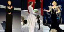 Milano Cortina, tutti i vip alla cerimonia d'apertura: Charlize Theron e il messaggio di pace, Vittoria Ceretti portabandiera, Matilda De Angelis direttrice d'orchestra