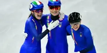 Italia, oro nella staffetta mista nello short track. Decima medaglia azzurra a Milano Cortina