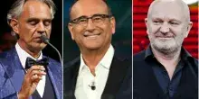 Carlo Conti: &laquo;Andrea Bocelli alla finale di Sanremo. La rinuncia di Andrea Pucci? Ha deciso di non correre un rischio inutile&raquo;