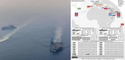 Usa, in Iran caccia, portaerei, 13 navi da guerra, lanciamissili: tutta la forza in Medio Oriente per l'attacco