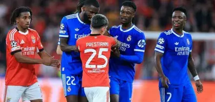 Prestianni sospeso dalla Uefa dopo il caso di razzismo contro Vinicius: salter&agrave; Real Madrd-Benfica