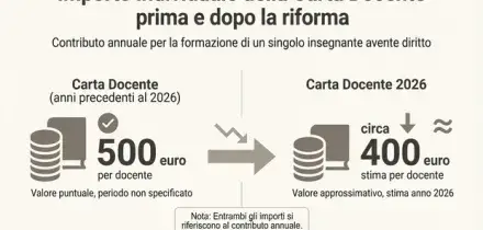 Carta del docente 2026: quando arriva, importo 400 euro e novit&agrave; per i docenti precari