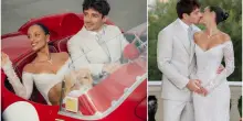 Charles Leclerc e Alexandra Saint Mleux sposi. Tutti i dettagli del matrimonio: il ruolo del cagnolino Leo, il make-up "homemade" e l'abito della sposa