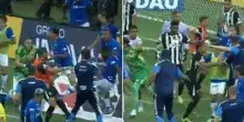 Maxi-rissa durante Cruzeiro e Atletico Mineiro, 23 cartellini rossi: record storico in Brasile