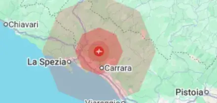 Terremoto magnitudo tra 3.9 e 4.4 tra La Spezia e Massa Carrara