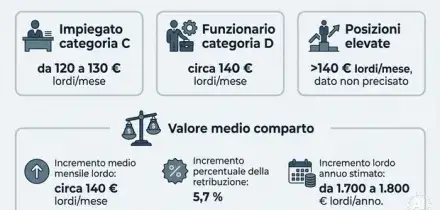 Stipendi impiegati e funzionari enti locali, arretrati e aumenti per il rinnovo del contratto