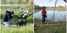 Mamma di 39 anni si immerge col figlio di un anno nel laghetto, morti annegati: le scarpine tolte prima e il passeggino abbandonato