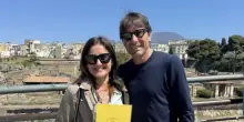 Napoli, Antonio Conte e la moglie ?estasiati? dagli Scavi di Ercolano