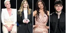 Belve, le pagelle look: Brigitte Nielsen chic (7+), Elettra Lamborghini sbarazzina (8 &frac12;), Shiva ostenta i gioielli (3), Francesca Fagnani androgina (8+)