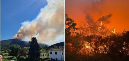 Monte Faeta devastato da un maxi incendio: oltre 3500 persone evacuate e fiamme fuori controllo