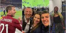 Scudetto Inter, la festa dei vip: Cattelan con la maglia di Orlandoni, Amadeus e Paola Egonu a San Siro. Le reazioni social